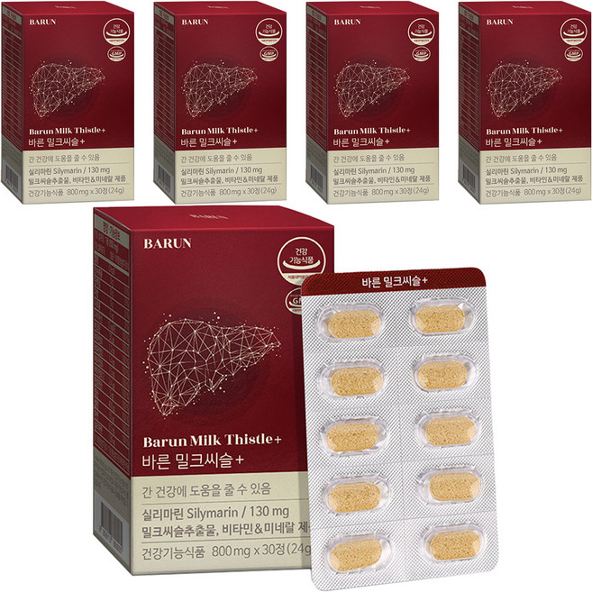 건강한약속바른 밀크씨슬, 5개, 24g