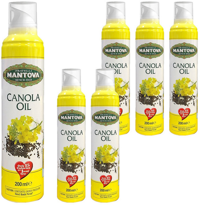 만토바 카놀라 오일 스프레이, 200ml, 6개