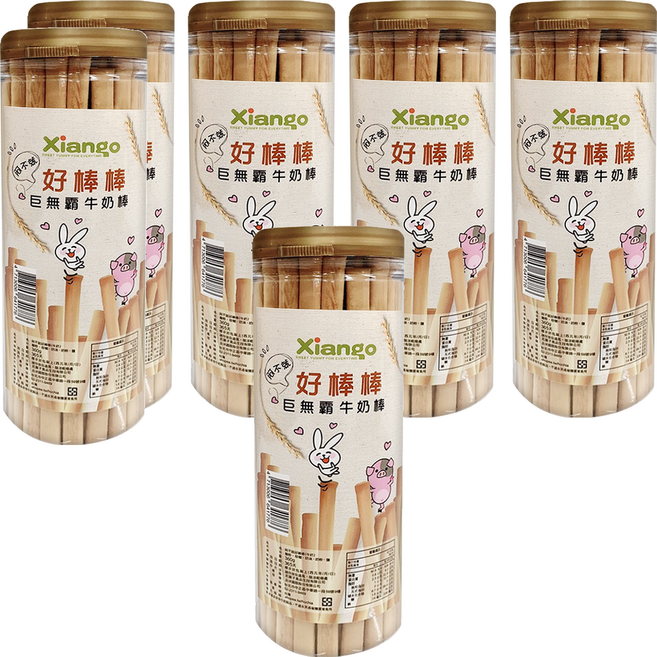 Xiango 匠菓子 阿不就好棒棒 巨無霸牛奶棒, 360g, 6罐