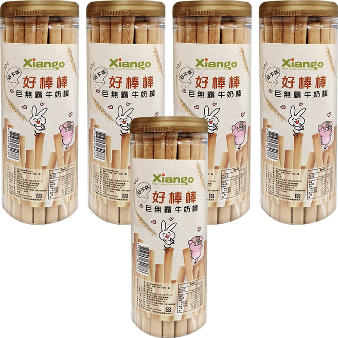 Xiango 匠菓子 阿不就好棒棒 巨無霸牛奶棒, 360g, 5罐