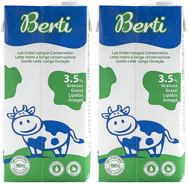 Berti 歐洲寶貝優質保久牛奶, 1L, 2瓶