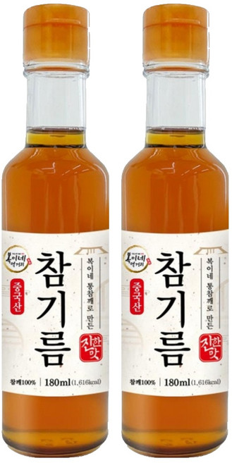 복이네먹거리 통깨로 만든 진한맛 참기름, 2개, 180ml