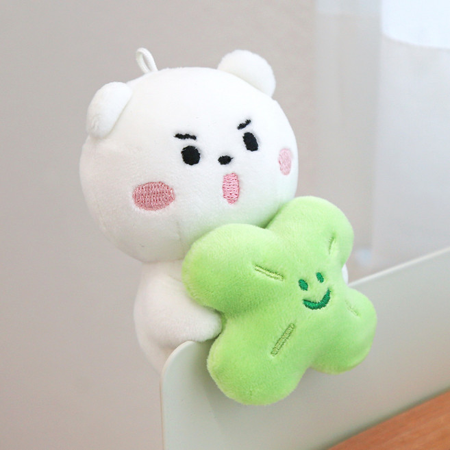 모찌타운 행운 모니터 인형 키링, 10cm, 행운곰, 1개