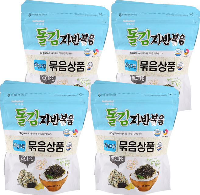 바다원 오리지널 돌김자반 볶음, 60g, 8개