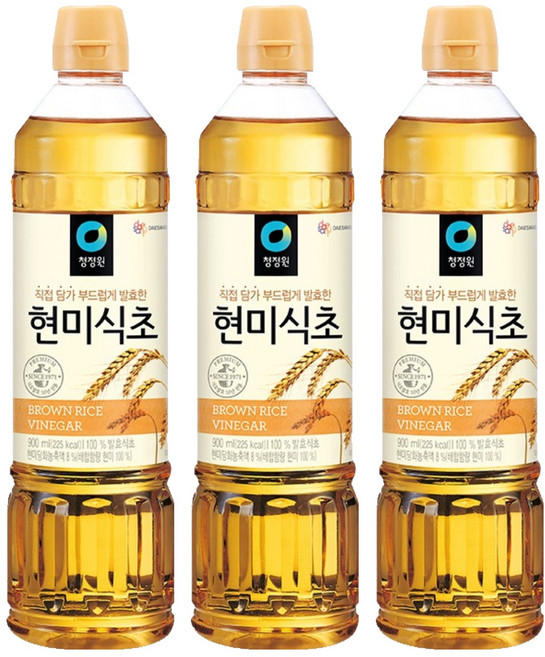 청정원 현미식초, 900ml, 3개