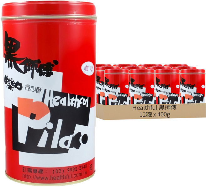 Healthful 黑師傅 捲心酥 咖啡, 400g, 12罐