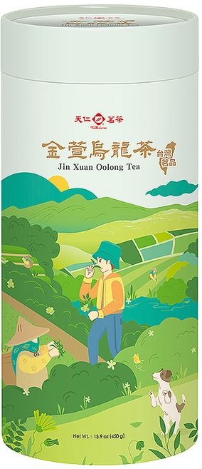 天仁茗茶 台灣茗品 金萱烏龍茶, 450g, 1罐, 1罐