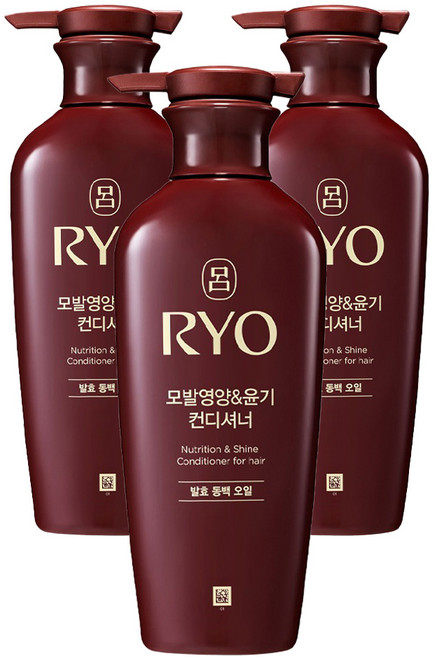 려 모발영양 윤기 발효 동백 오일 컨디셔너, 400ml, 3개