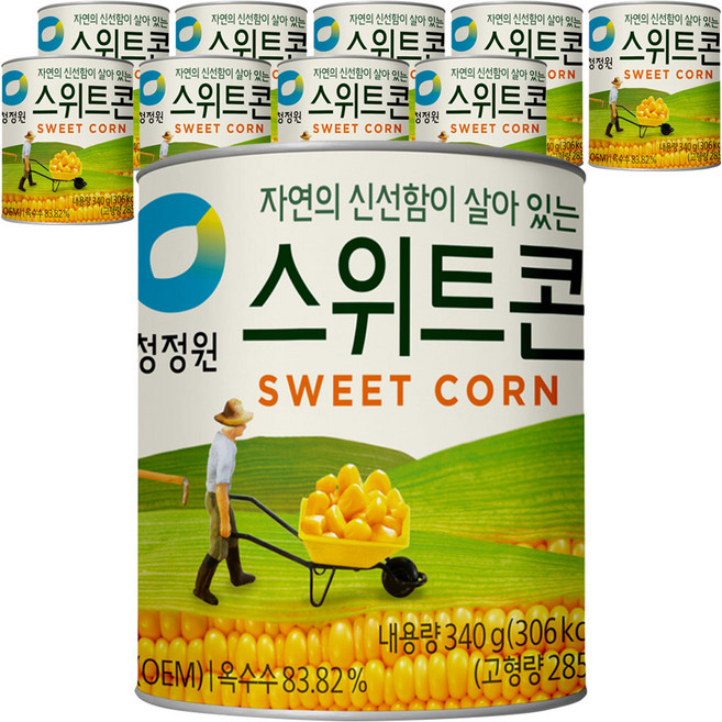 청정원 스위트콘 통조림, 340g, 10개