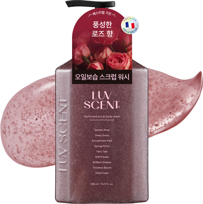 럽센트 스크럽 바디워시 페스티벌 가든 로즈향, 1개, 500ml