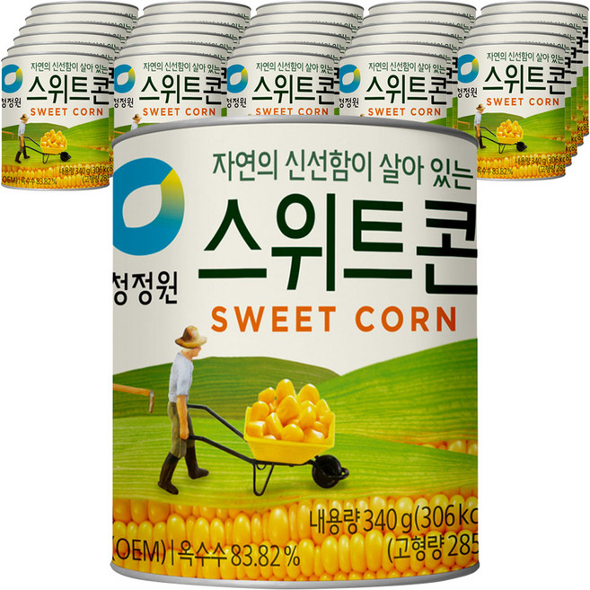 청정원 스위트콘 통조림, 340g, 30개