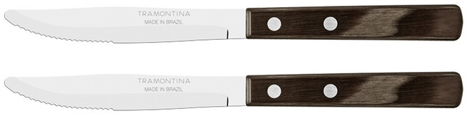 트라몬티나 폴리우드 디저트나이프, 다크브라운, 2개