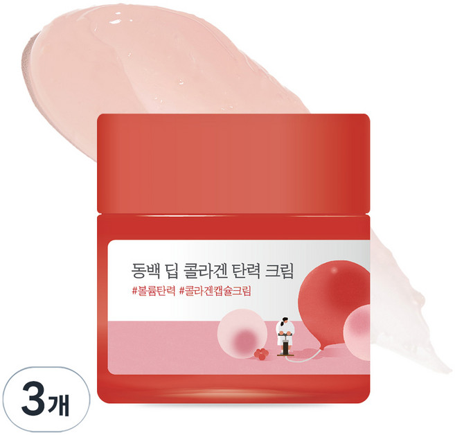 라운드랩 동백 딥 콜라겐 탄력 크림, 50ml, 3개