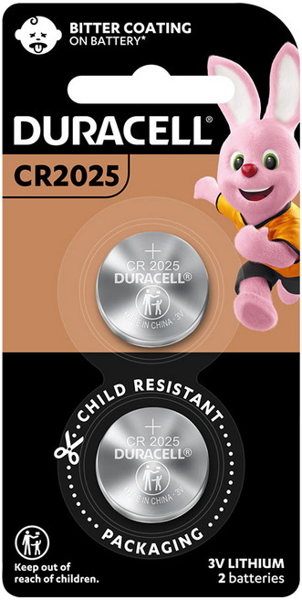 DURACELL 金頂 台灣公司貨 鈕扣鋰電池 CR2025, 2入, 1組