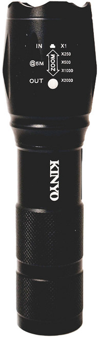 Kinyo 大廣角高亮度手電筒 LED-5037, 1個, Black