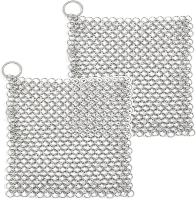 Tree 반영구 스텐링 수세미 사각형 15cm, 1개입, 2개