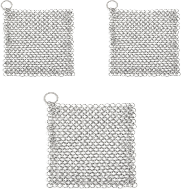 Tree 반영구 스텐링 수세미 사각형 15cm, 1개입, 3개