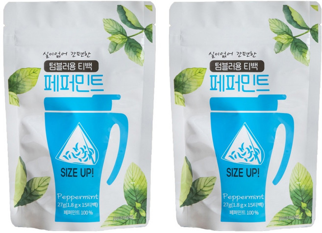제임스티스푼 텀블러용 티백 페퍼민트, 1.8g, 15개입, 2개