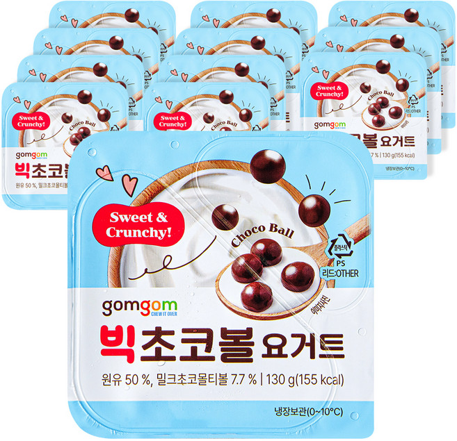 곰곰 빅초코볼 요거트, 130g, 1개, 12개입
