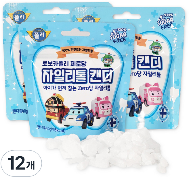 로보카폴리 제로당 캔디, 자일리톨, 40g, 12개