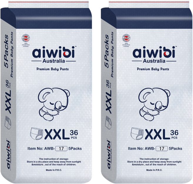 aiwibi 愛薇彼 零觸感瞬吸褲型尿布 15~21kg, 2XL, 360片