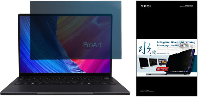 YADI 亞第 插卡隱貼 16 : 10 水之鏡防窺片 ASUS ProArt PZ13 13.3吋 HT5306 專用, 1個, 透明