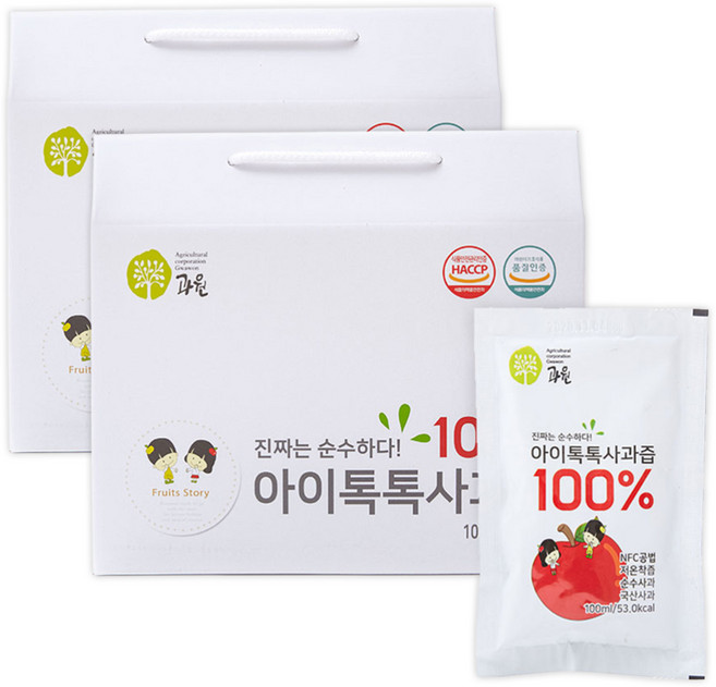 아이톡톡 사과즙 50p, 2개, 5L
