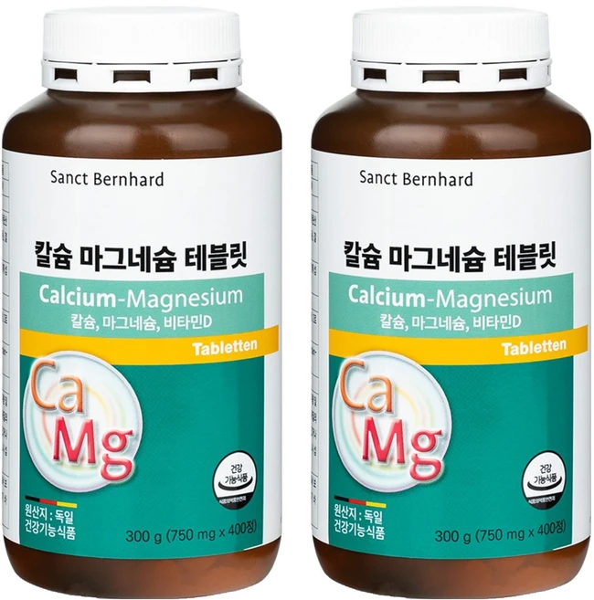 휴럼 칼슘 마그네슘 테블릿 영양제 300g, 2개, 400정 - 쿠팡