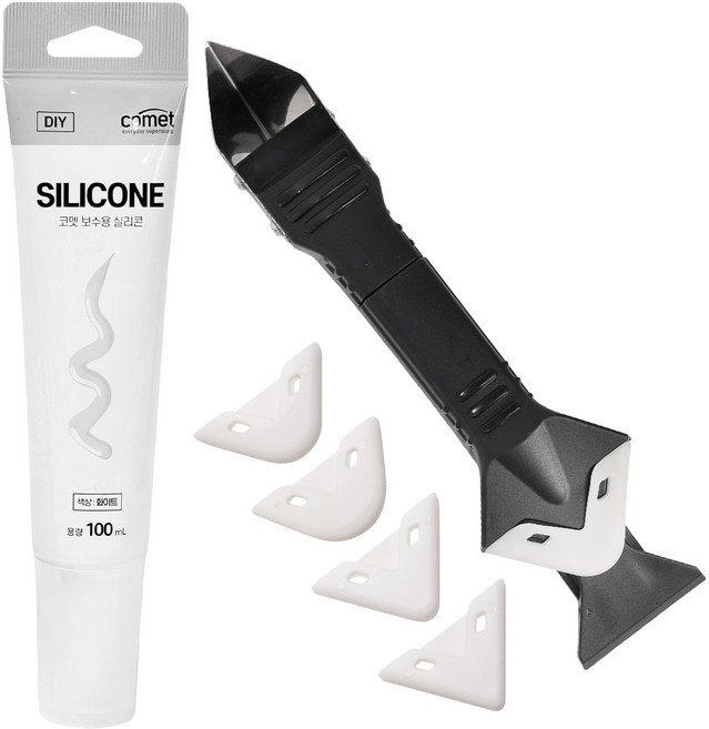 코멧 보수용 실리콘 + 스크래퍼 세트, 1세트