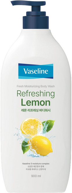 애경바세린 프레시 모이스처라이징 바디워시 레몬 리프레싱, 900ml, 1개