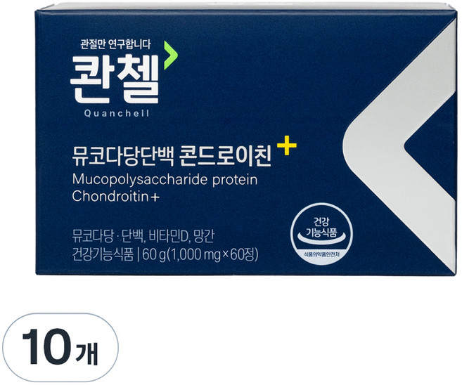 콴첼 뮤코다당단백 콘드로이친 플러스, 60정, 10개