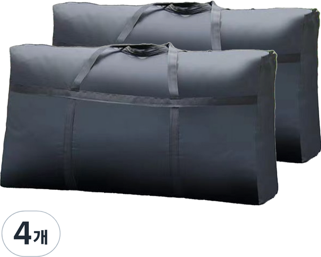 Make Mine 防水大容量牛津布搬家棉被袋 旅行露營收納袋 採購袋 160L, 4個, 黑色