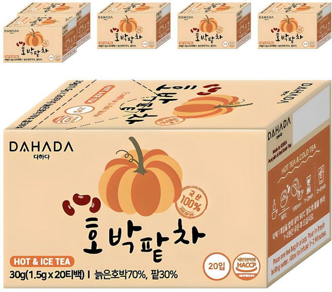다하다 호박팥차, 1.5g, 20개입, 6개
