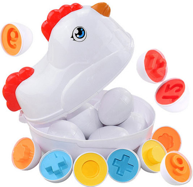 조이키즈 엄마닭 꼬꼬 달걀모양 도형맞추기, 혼합색상, 1개