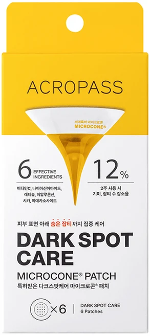 아크로패스 다크스팟케어 마이크로콘 스팟패치, 1개, 6개입 - 쿠팡