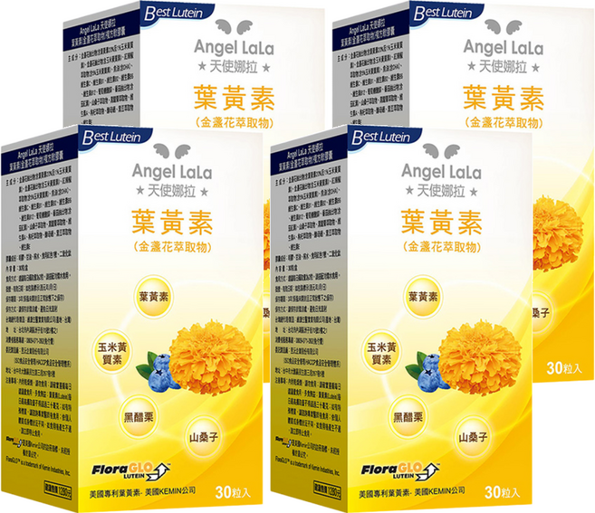 Angel LaLa 天使娜拉 Kemin葉黃素複方軟膠囊, 30顆, 0.5g, 4盒