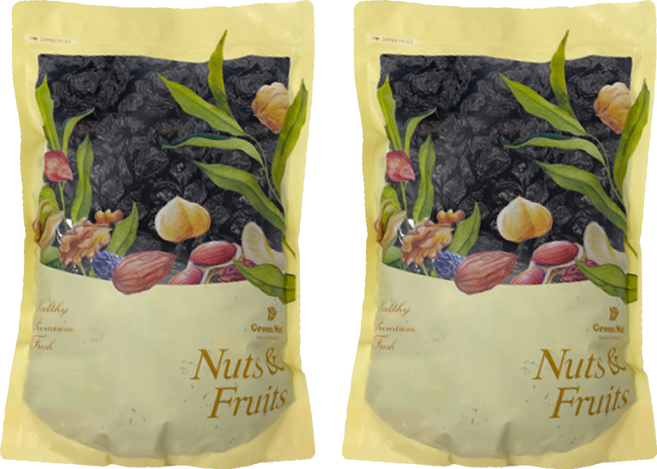 그린너트 피티드 프룬, 1kg, 2개