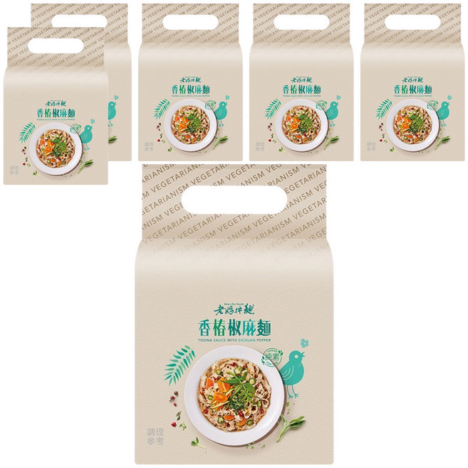 老媽拌麵 全素香椿椒麻麵 118g, 18包