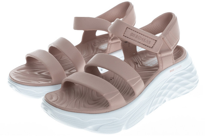 SKECHERS 女款 MAX CUSHIONING FOAMIES D楦涼鞋 111126LTPK, 24cm, 粉色