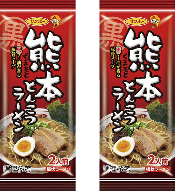三寶 棒狀熊本豚骨風味拉麵 可搭配多種料理 濃郁湯頭 Q彈滑順, 2包