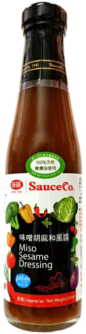 味榮 味噌胡麻和風醬, 240ml, 1瓶