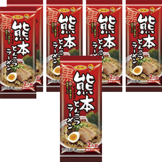 Sanpo 三寶 棒狀熊本豚骨風味拉麵, 6包