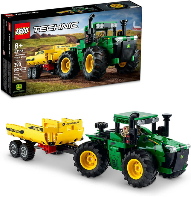 LEGO 42136 科技系列 John Deere 9620R 4WD Tractor, 1盒