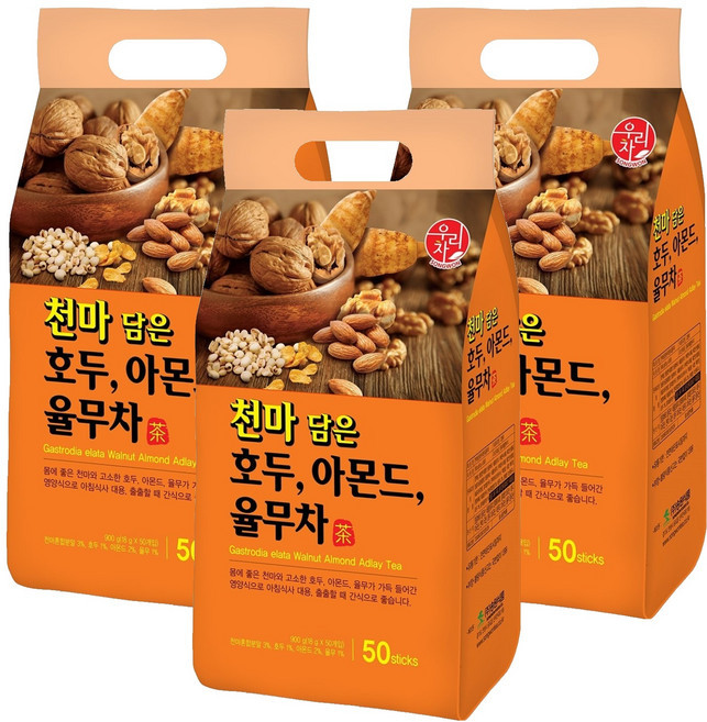 우리차 천마 담은 호두 아몬드 율무차, 18g, 50개입, 3개