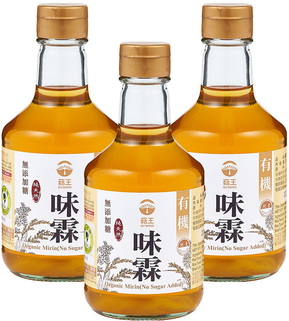 菇王 有機無加糖味霖, 300ml, 3瓶