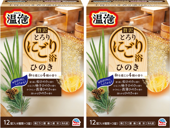 온포 탄산입욕제 히노끼시프러스, 2개, 480g