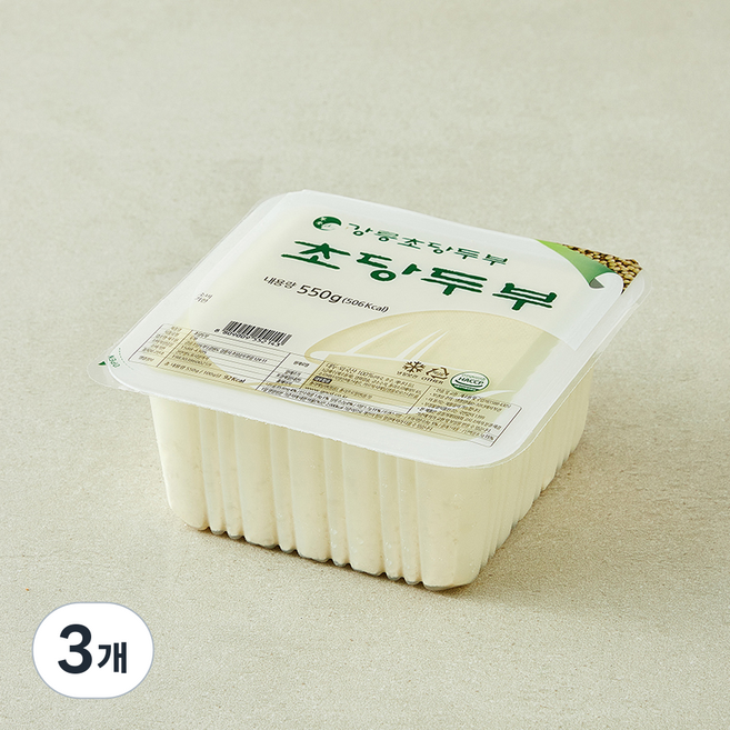 강릉초당두부 초당두부, 550g, 3개