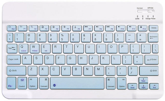 HONG JIN 宏晉 藍芽鍵盤, 天藍色, B215, 剪刀腳結構