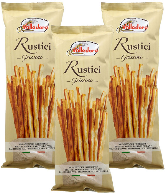 발레도로 그리시니 루스티치 막대과자, 100g, 3개