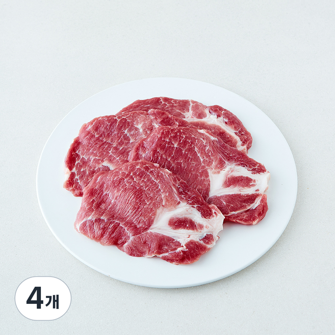 무항생제 인증 한돈 목심 구이용 (냉장), 500g, 4개